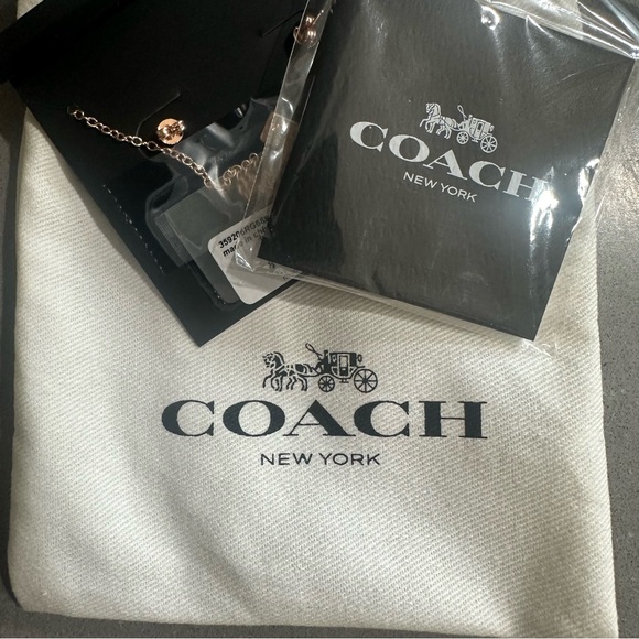 Coach Open Circle Necklace + Tea Rose Stud Set - Picture 8 of 8